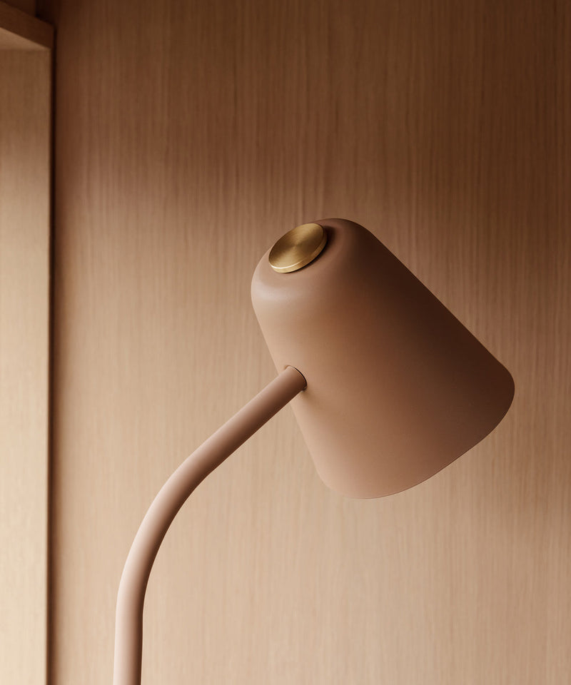 Detailed image of the Me Floor Light showing the shade of the lamp