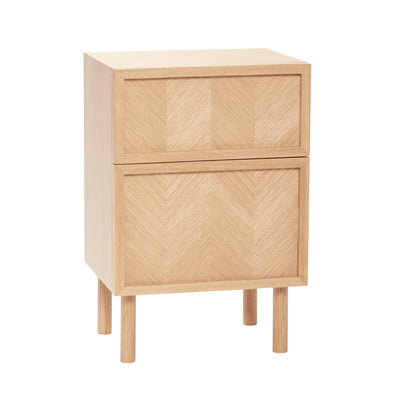 Herringbone bedside table