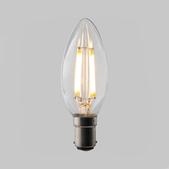 LED filament dimmable candle bulb - B15