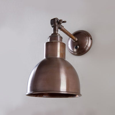 Old School Electric Churchill wall light - metal shades