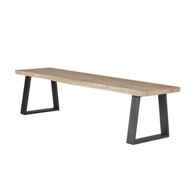 Scandi Live-Edge oak bench