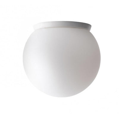 Glass globe bathroom ceiling/wall light