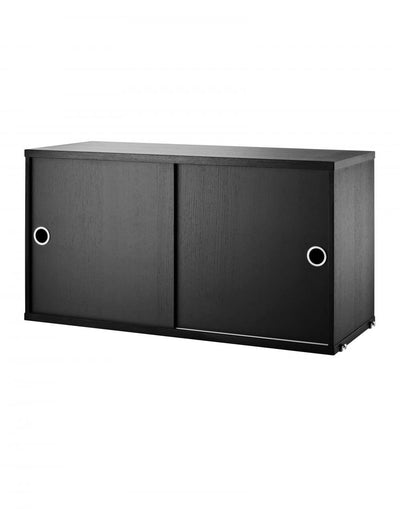 String Furniture String Cabinet with Sliding Doors