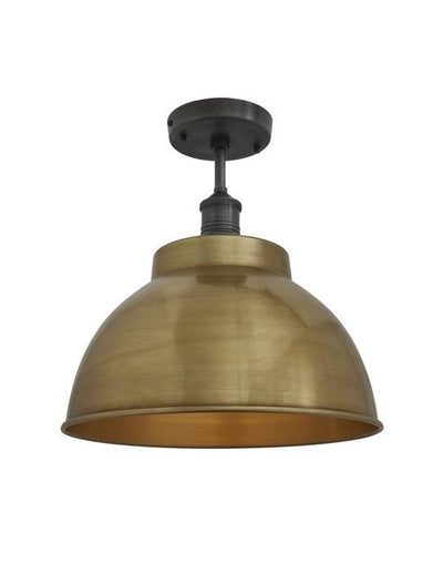 Industville Brooklyn Flush Ceiling Light - Dome Shade