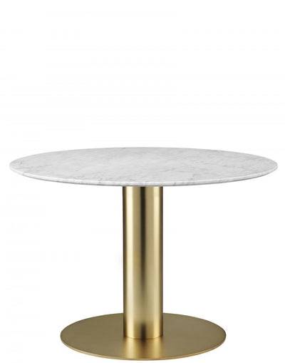 GUBI 2.0 Dining Table - Round - Brass Base - 110