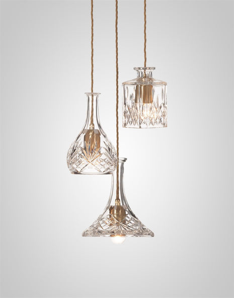 Outlet Decanter chandelier - 3 piece chandelier