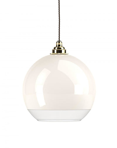 Fritz Fryer Hereford Pendant Light - White Glass