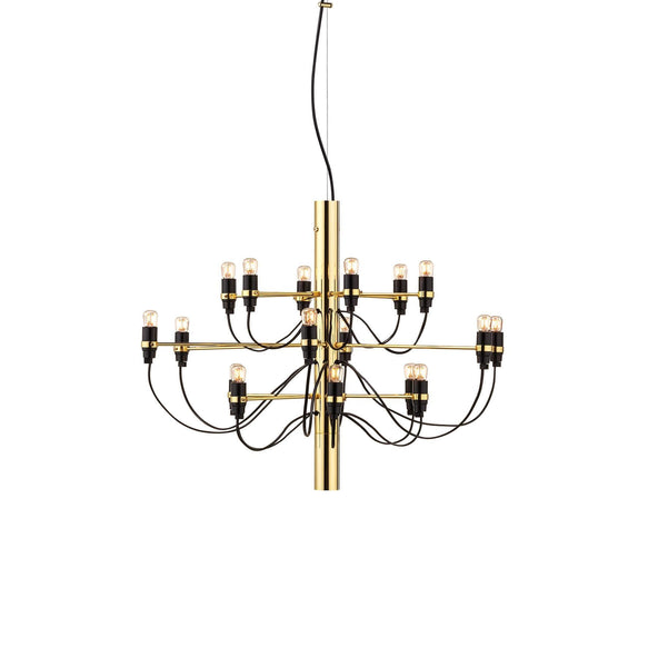 Outlet 2097 chandelier - 18 bulb, Brass, Clear bulbs