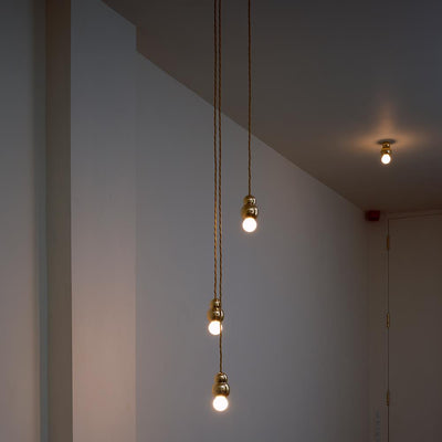 Ball light ceiling rose pendant - rod