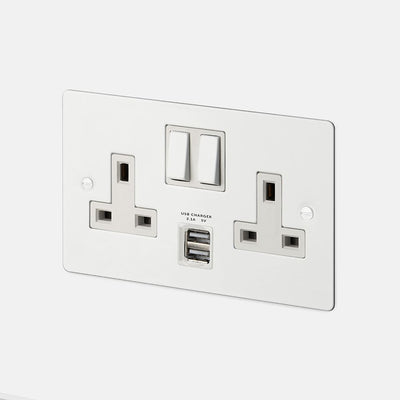 Buster + Punch 2G UK Plug Socket With USB