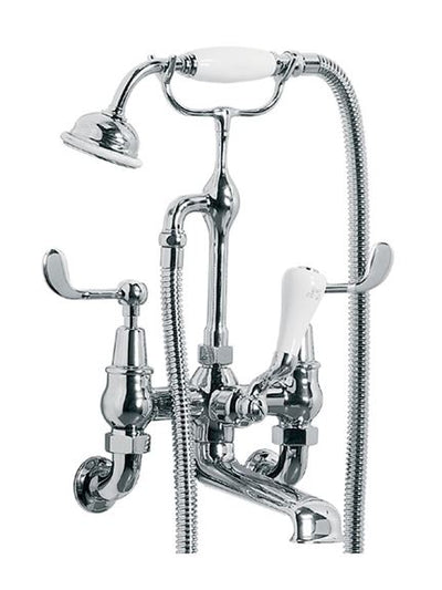 Lefroy Brooks CL1166 Connaught Exposed Wall Mounted Bath Shower Mixer with Lever Handles