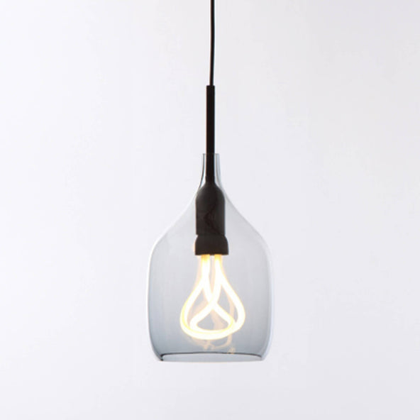 Outlet Vessel pendant - Black fitting, Clear