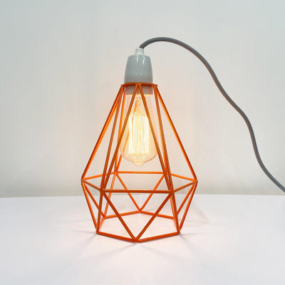 Diamond cage table lamp