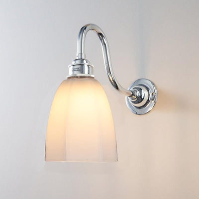 Old School Electric Hexagon bathroom swan wall light - E27