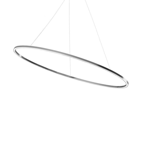 Outlet Ellisse major pendant - Polished aluminium, Uplight