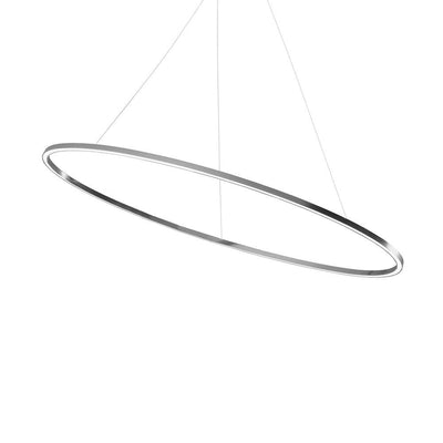 Outlet Ellisse major pendant - Polished aluminium, Uplight