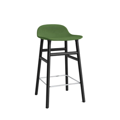 Normann Copenhagen Form Barstool, Upholstered with Wood Legs