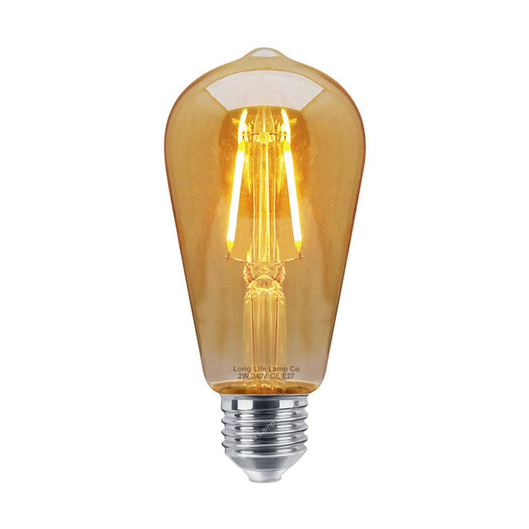 LED dimmable filament teardrop bulb - E27 - Extra Warm