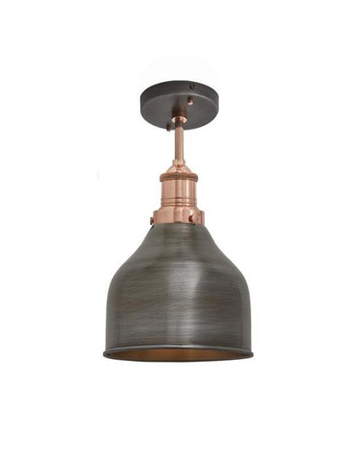 Industville Brooklyn Flush Ceiling Light - Cone Shade