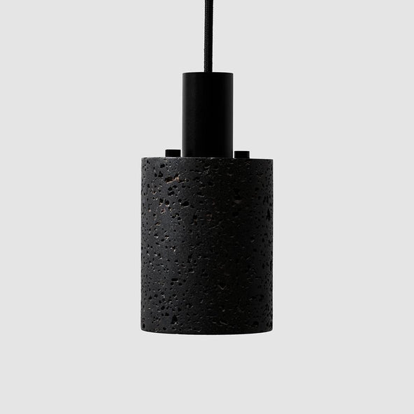 Outlet Bentu N pendant light - Lava stone, Black aluminium