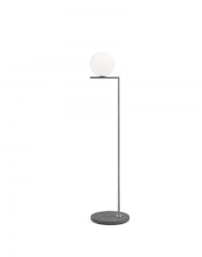 Outlet IC floor light - outdoor - Small - stainless steel / occhio di pernice stone base