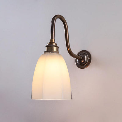 Old School Electric Hexagon bathroom swan wall light - E27