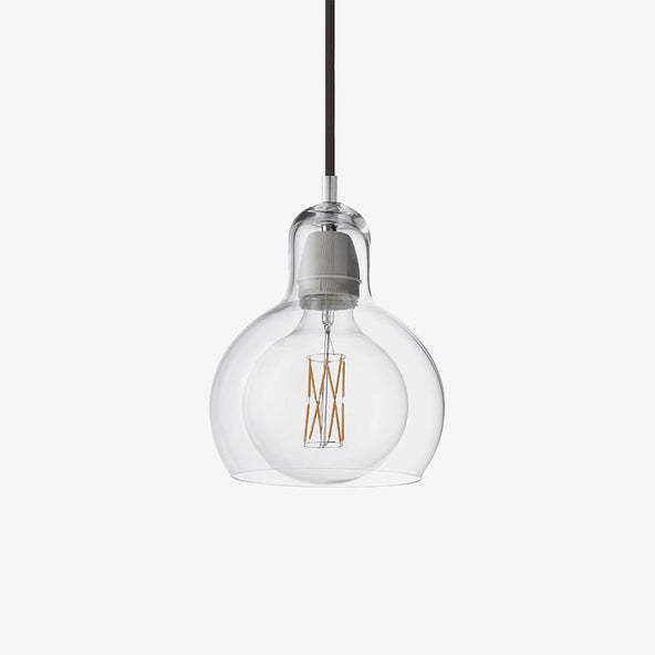 Outlet Megabulb pendant light - clear glass/black cable