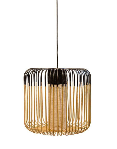 Outlet Bamboo Pendant Shade - Medium, Black