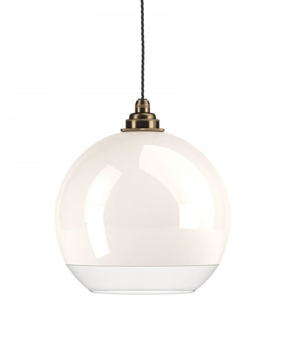 Fritz Fryer Hereford Pendant Light - White Glass