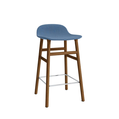 Normann Copenhagen Form Barstool, Upholstered with Wood Legs