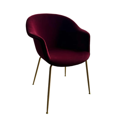 GUBI B Stock Gubi Bat Chair - Red Velvet Dandy 202