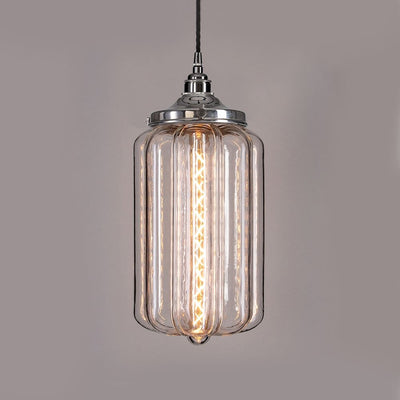 Old School Electric Ellington Pendant Light, Clear Glass