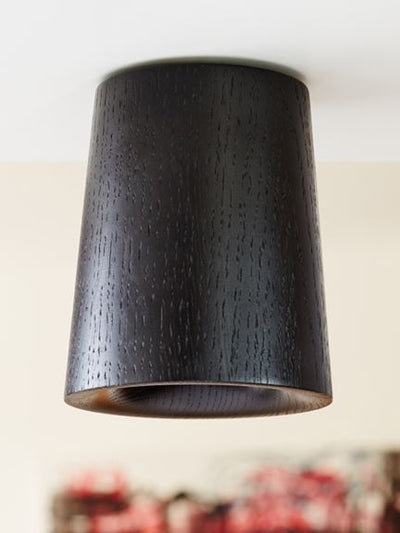 Outlet Solid ceiling light - Wood - Black stained oak - Cone