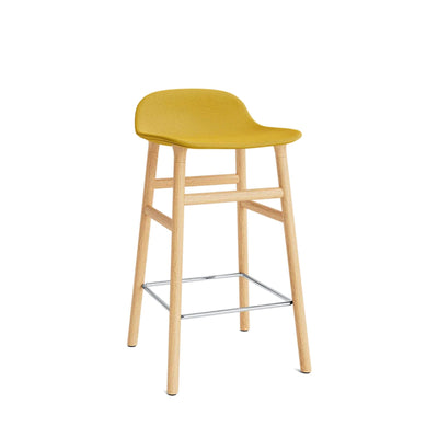 Normann Copenhagen Form Barstool, Upholstered with Wood Legs