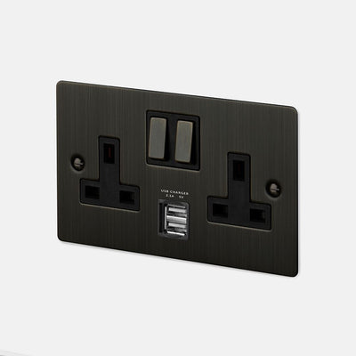 Buster + Punch 2G UK Plug Socket With USB