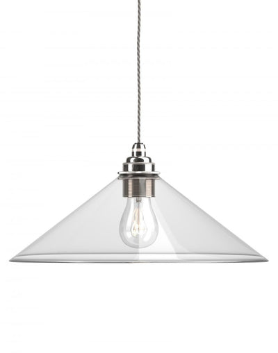 B-Stock Fritz Fryer Hay Pendant Light - XL, Clear, Nickel