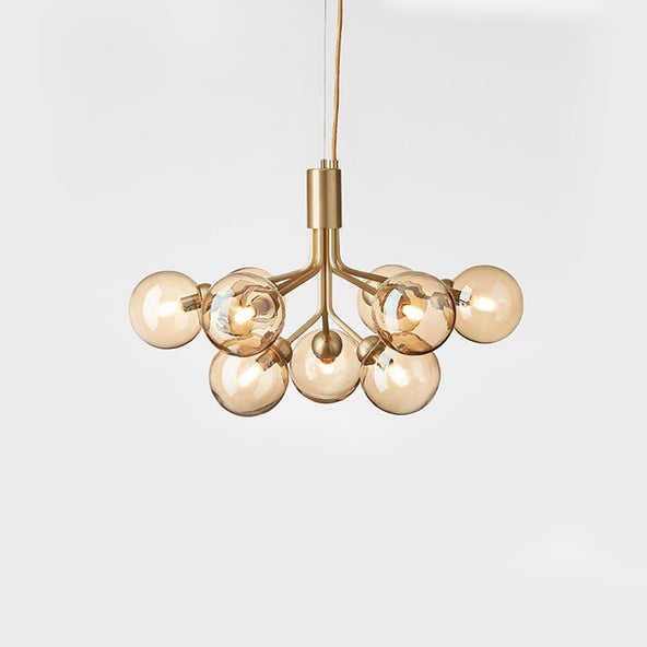 Outlet Apiales chandelier, Small, Brushed brass / gold