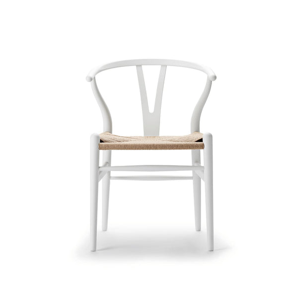 Outlet CH24 Wishbone Chair - Vanilla white, natural paperchord