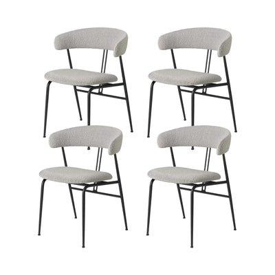 GUBI Violin Fully Upholstered Dining Chair Bundle Set