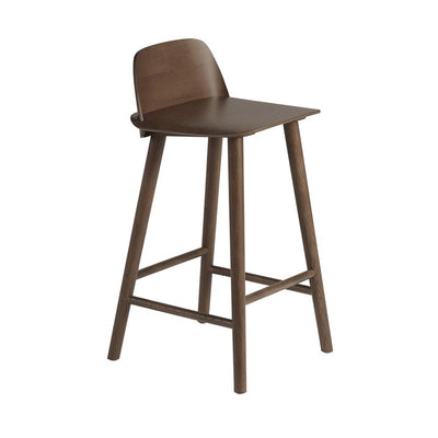 B Stock Nerd counter stool, Stained dark brown