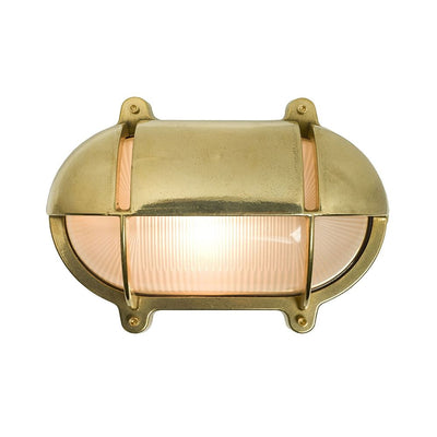 Davey Brass oval Bulkhead With eyelid