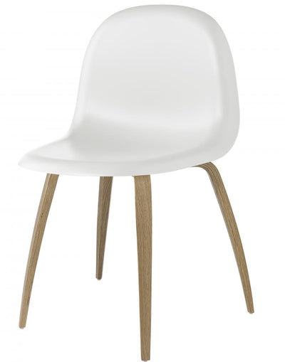 GUBI 3D Dining Chair - Wood Base - Plastic Seat