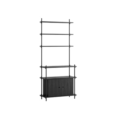 MOEBE single shelving system with cabinet