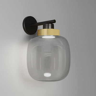 Outlet TOOY Legier Wall Lamp - Small, Brushed Brass, Smoked Glass