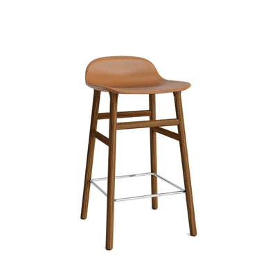 Normann Copenhagen Form Barstool, Upholstered with Wood Legs