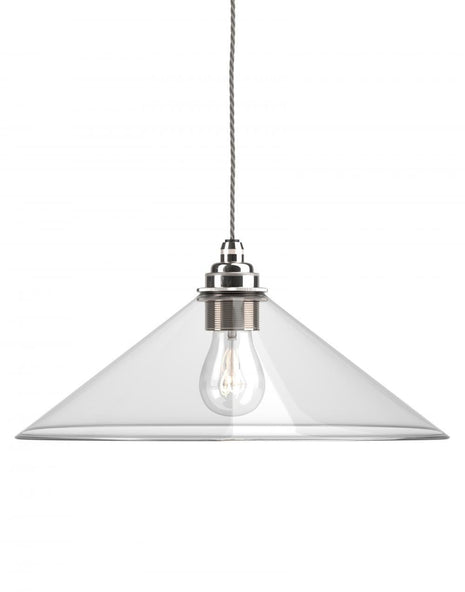 Outlet Hay Pendant Light - XL - Clear with Nickel