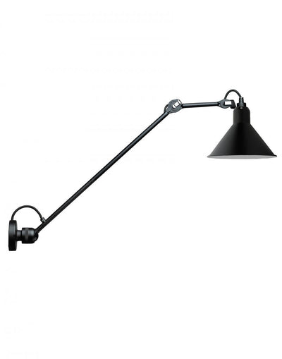 Outlet Lampe Gras 304 large wall light - Black shade, Conic shade