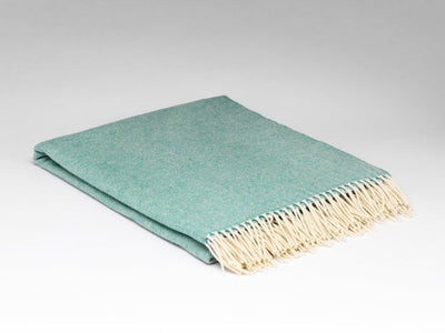 Spearmint Herringbone Soft Throw