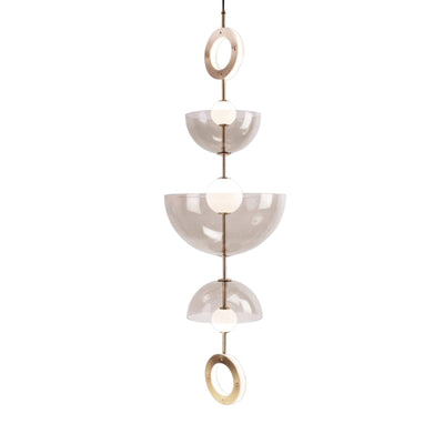 Marc Wood Deco Chandelier smoke