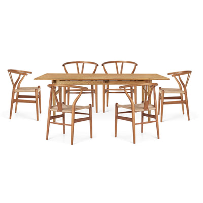 Carl Hansen & Son CH24 & CH327 Dining Set In Teak - Six